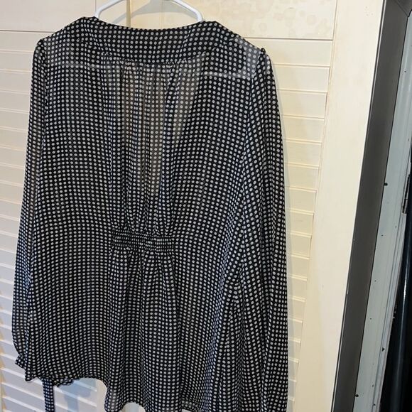 Daisy Fuentes baby doll style, semi sheer blouse, size large. - Picture 4 of 5